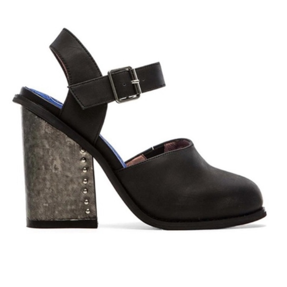 Jeffrey Campbell Black and Silver Heels